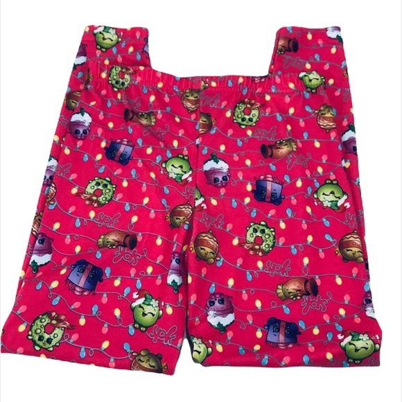 Shopkins Christmas Lights Leggings, Pink,Girls 8 - Picture 4 of 7